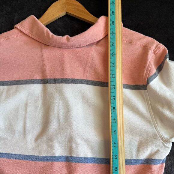 Nautica Mens Striped Polo Shirt Size M Pastel Blue Sail Coastal Golf Retro Y2K - Picture 14 of 16